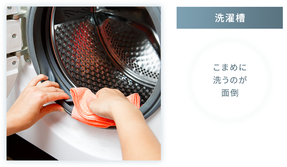 洗濯槽 こまめに洗うのが面倒
