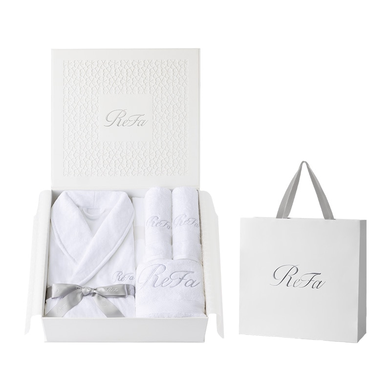リファバスローブM・バスタオル・ヘアフェイスタオル2枚セット + ReFa ショッパー リネンL 2025