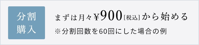 まずは月々900円[税込]から始める