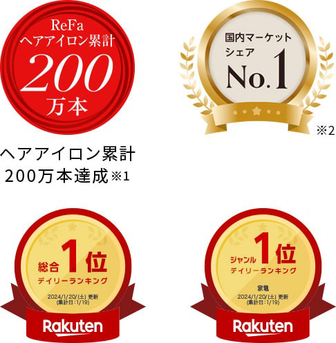 シリーズ累計200万本達成 楽天ランキング1位