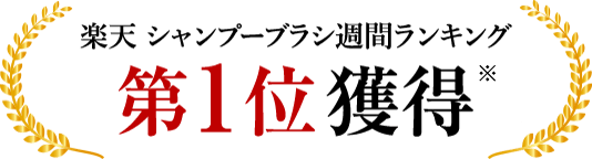 楽天シャンプーブラシ週間ランキング第１位獲得