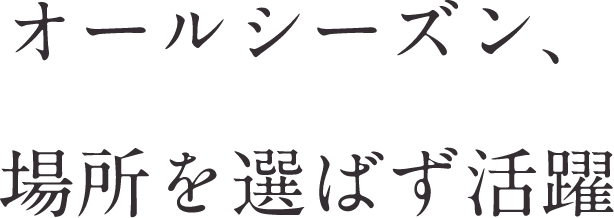 オールシーズン、場所を選ばず活躍