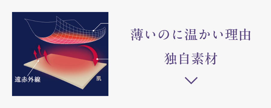 薄いのに温かい理由独自素材