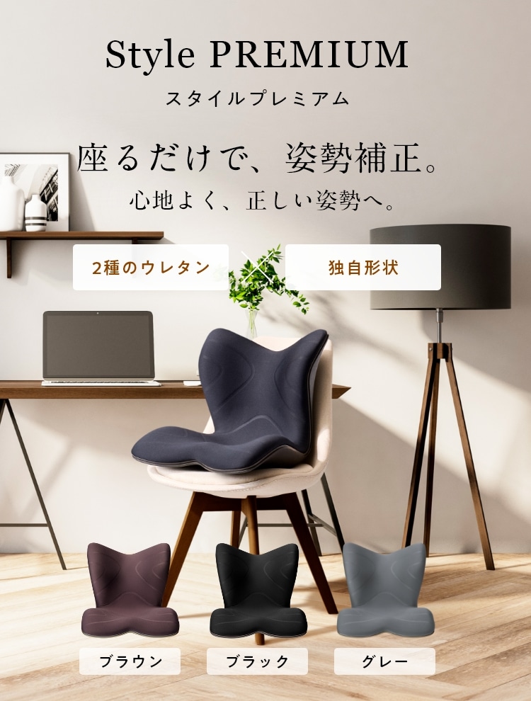 長時間の座り姿勢もラクに。 Style PREMIUM