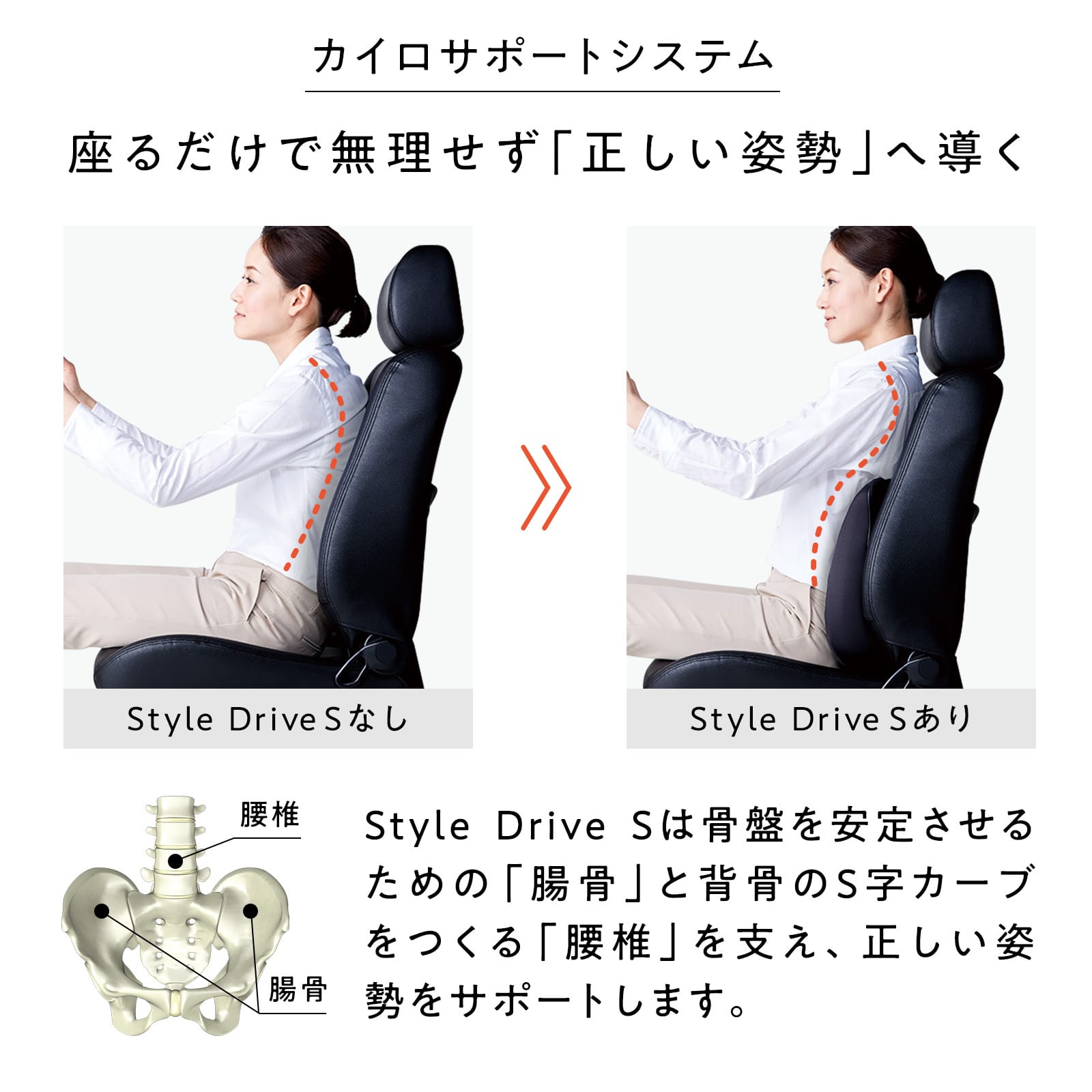 運転 姿勢 猫背】スタイル ドライブ エス | Style Drive | Style 公式通販 | MTG ONLINESHOP