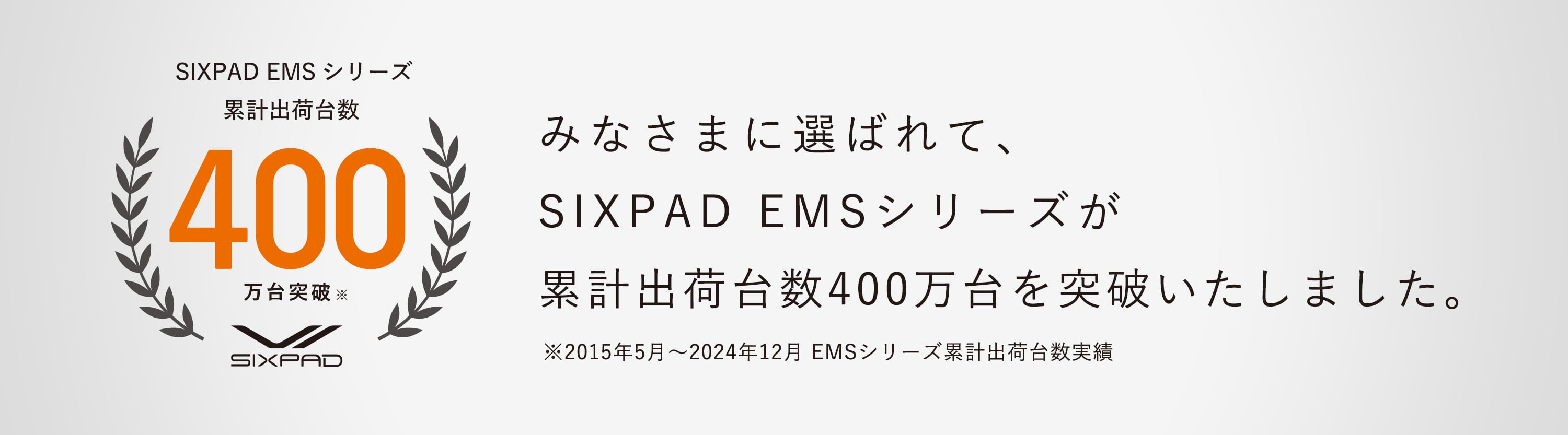 SIXPAD EMSシリーズ累計出荷台数400万台突破